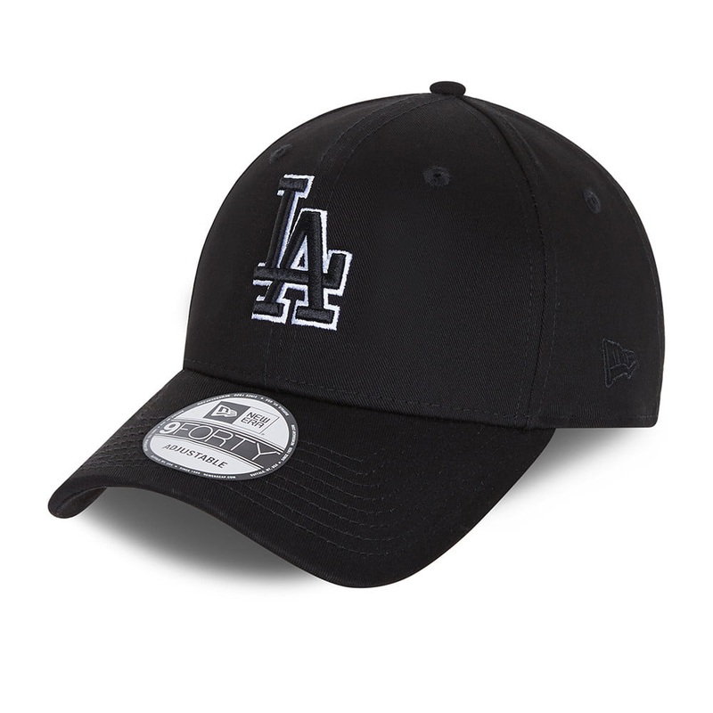 New Era 9FORTY L.A. Dodgers Snapback Cap – MLB Black Base – Black Adjustable