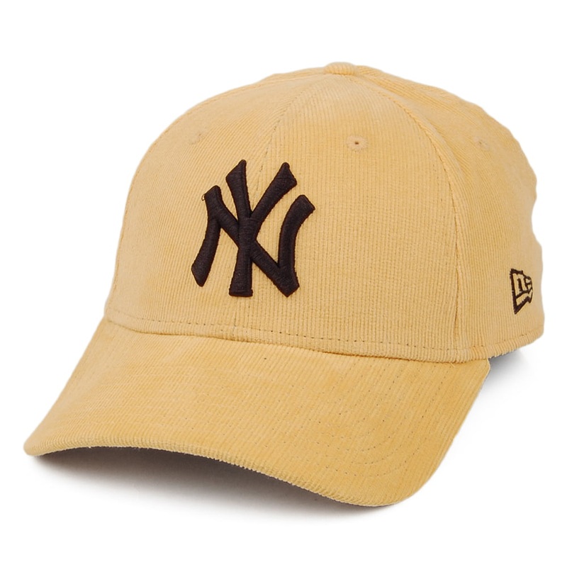 New Era 9FORTY New York Yankees Baseball Cap – MLB Corduroy – Yellow Adjustable