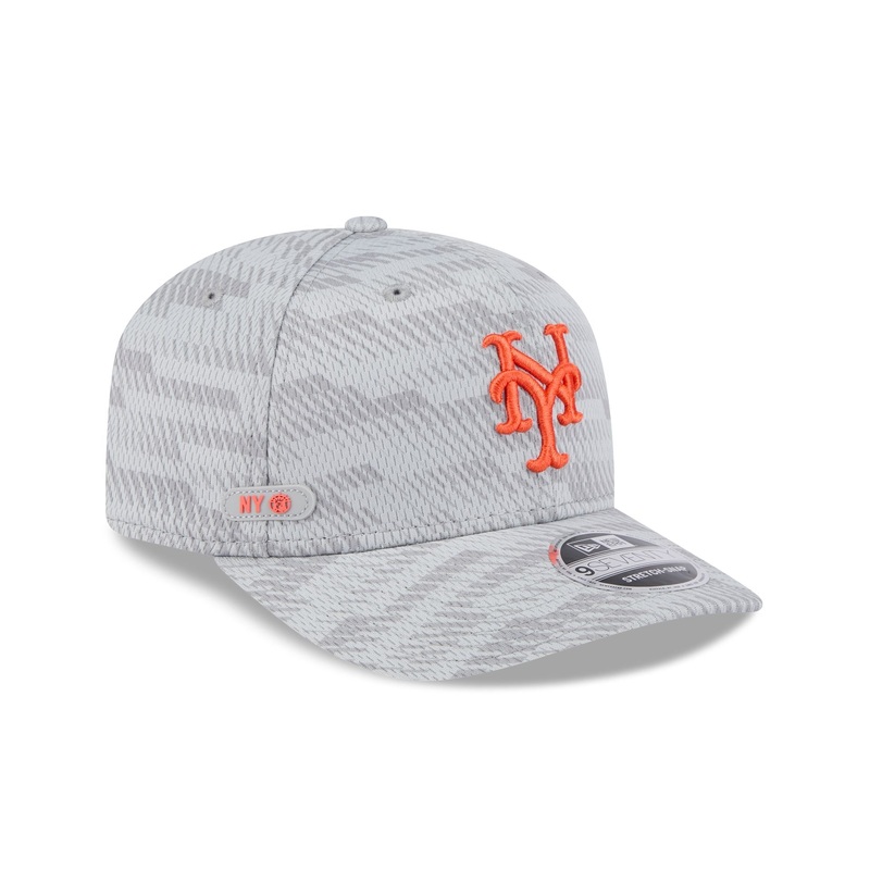 New York Mets 2025 Clubhouse Gray 9SEVENTY Stretch-Snap Hat One Size