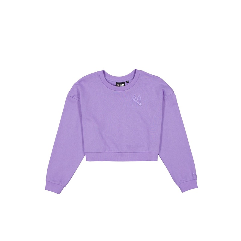 New York Yankees Women’s Cropped Mauve Crewneck XS