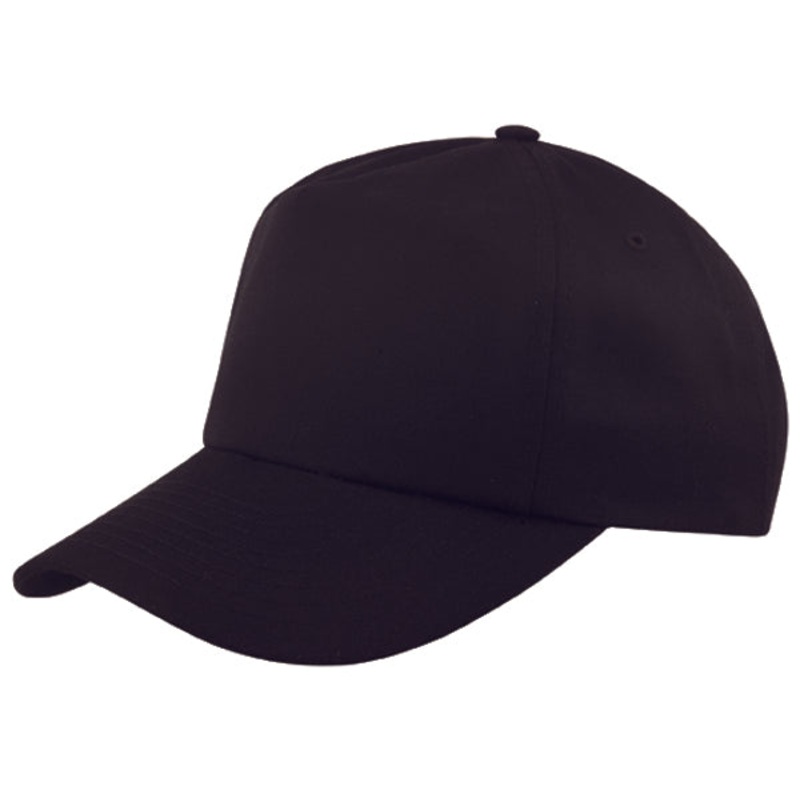 Nissun 5 Panel Cotton Twill Cap – LTGC Black