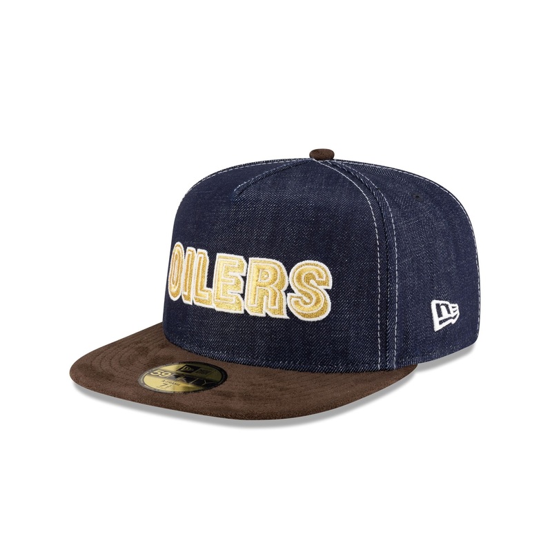 Oilers Houston Pack Denim 59FIFTY A-Frame Fitted Hat 7