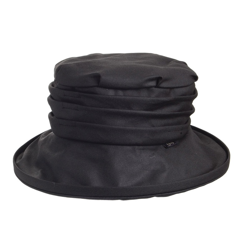 Olney Hats Annabel Waterproof Bucket Hat – Black 1-Size