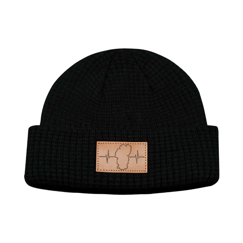 Tahoe Beanie – Waffle Cuff – Black