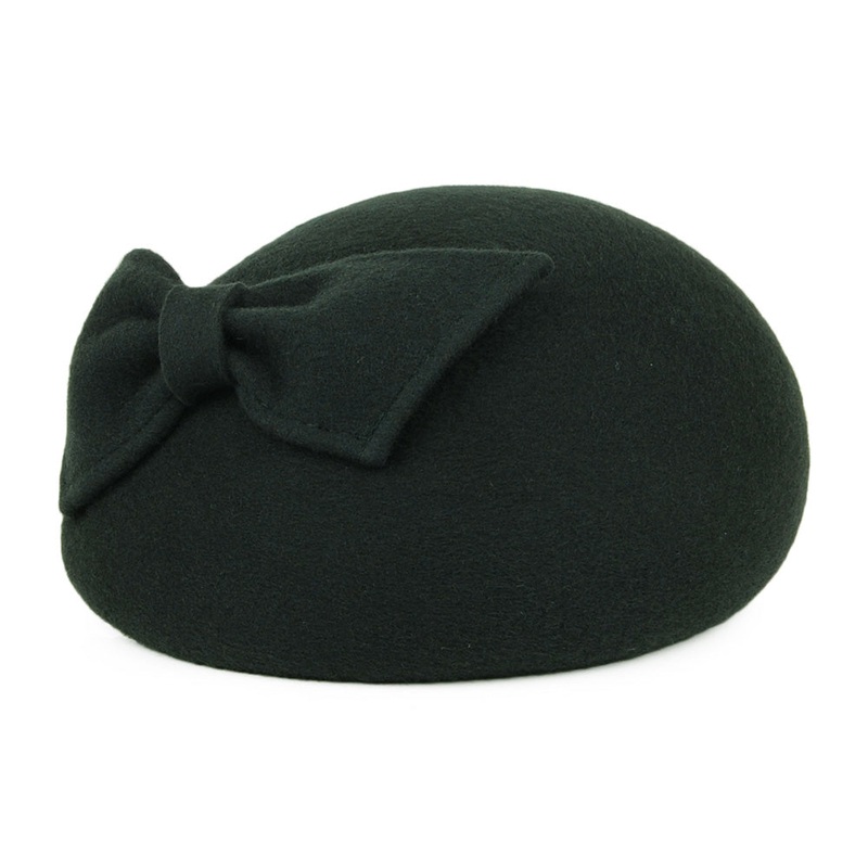 Whiteley Hats Kate Pillbox Hat with Bow – Forest 1-Size