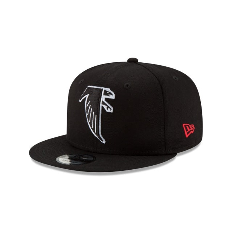 Atlanta Falcons Black & White 9FIFTY Snapback Hat One Size