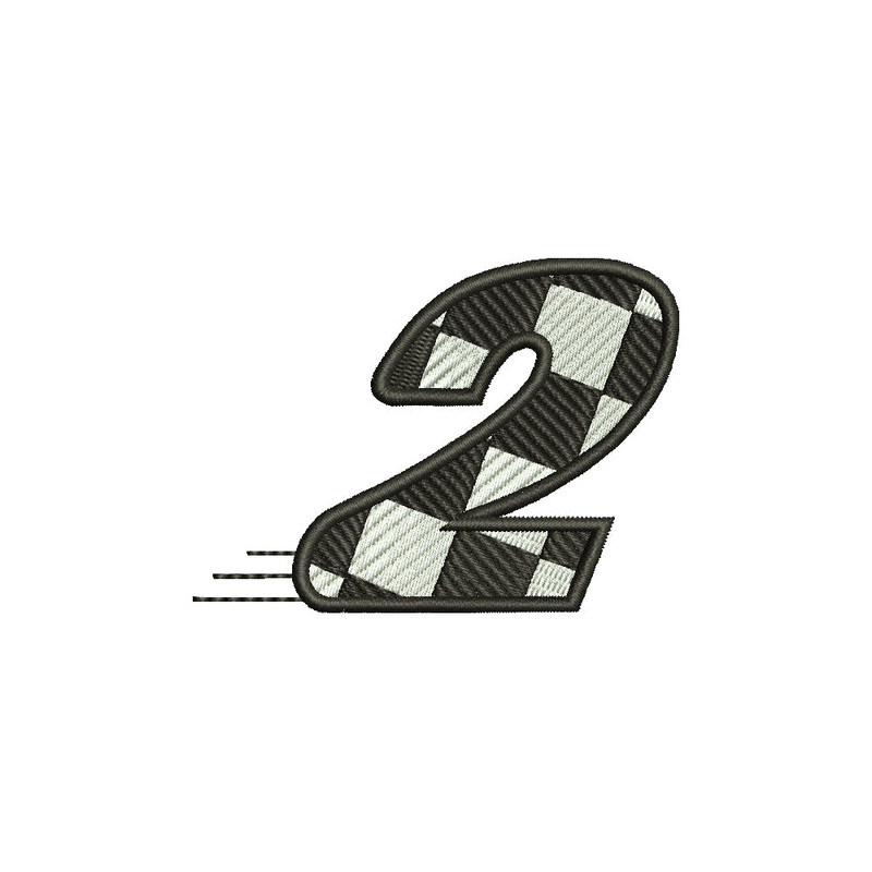 Checkered Flag Numbers – 2 Default Title One Size