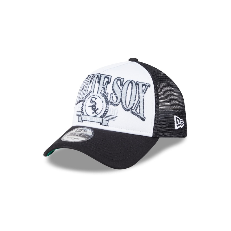 Chicago White Sox Distressed 9FORTY A-Frame Trucker Hat One Size