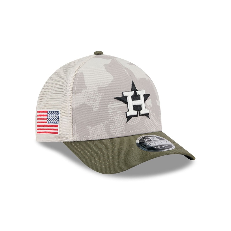 Houston Astros Armed Forces Day 2025 9FORTY M-Crown A-Frame Trucker Hat One Size