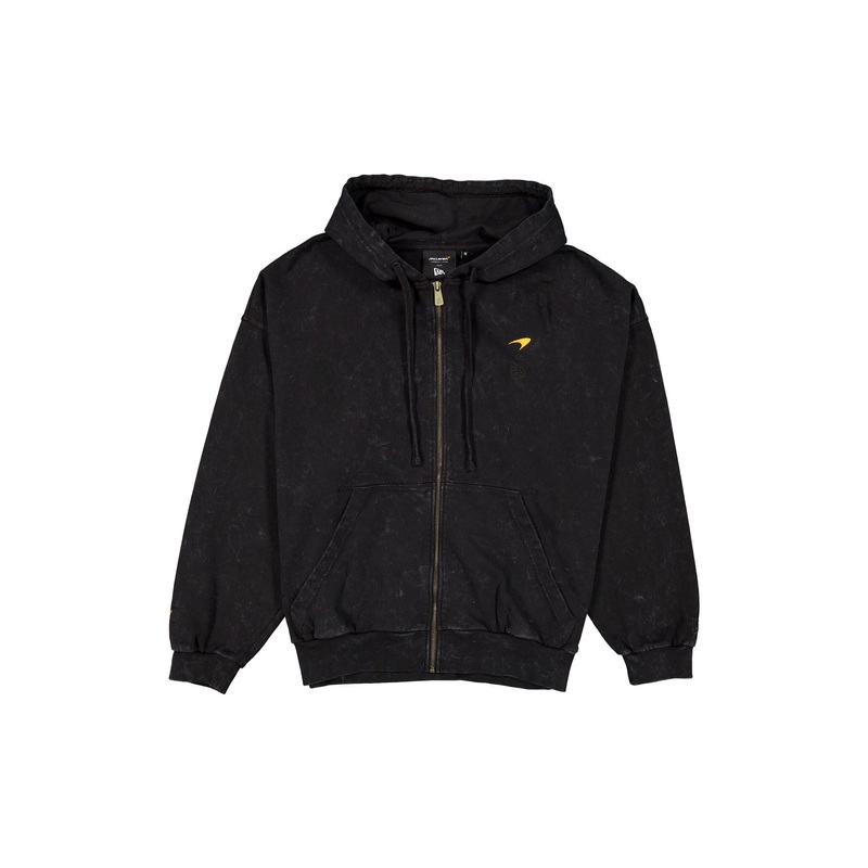 McLaren Formula 1 Team Washed Black Oversized Full-Zip Hoodie S