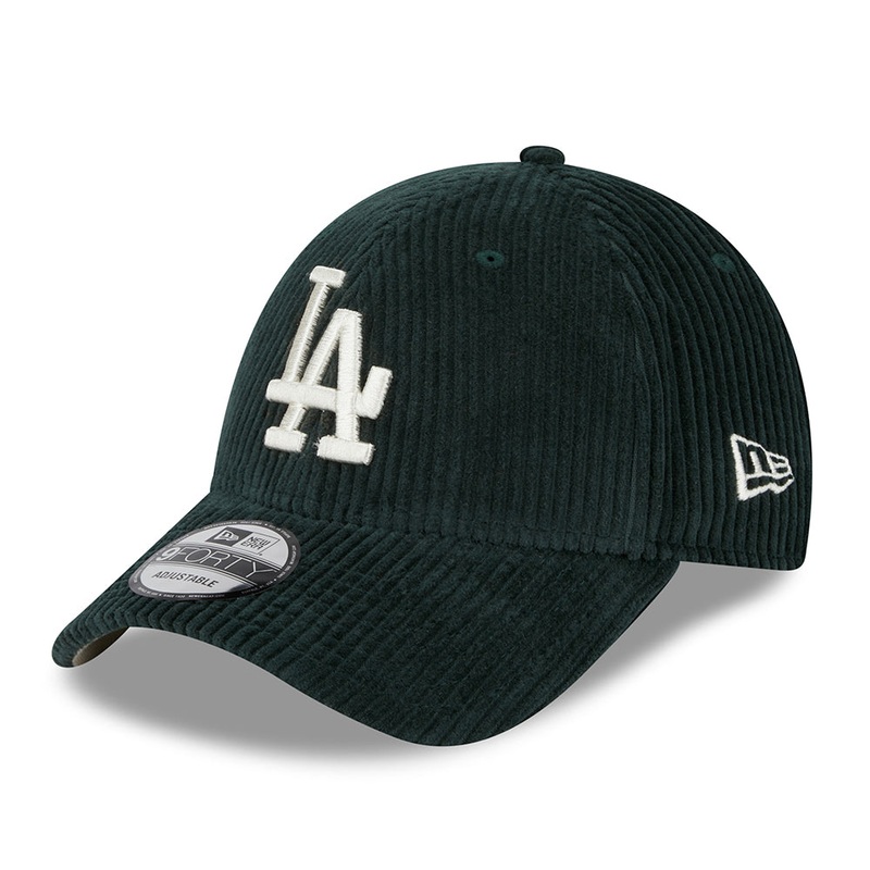 New Era 9FORTY L.A. Dodgers Baseball Cap – MLB Wide Cord – Dark Green-Stone Adjustable