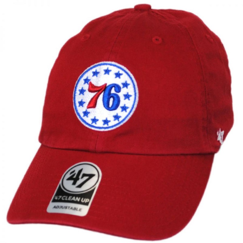 Philadelphia 76ers NBA Clean Up Strapback Baseball Cap Dad Hat ROYAL BLUE ADJUSTABLE