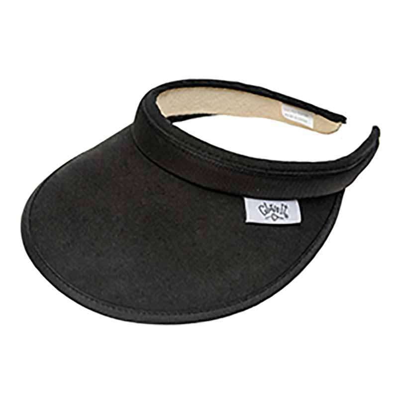 Solid Color Clip On Golf Sun Visor by GloveIt Black