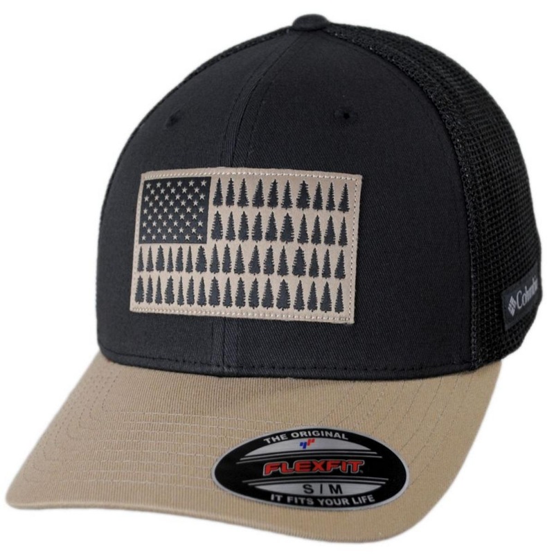 Tree Flag Mesh Flexfit Fitted Baseball Cap SHARK/BRITISH TAN S/M