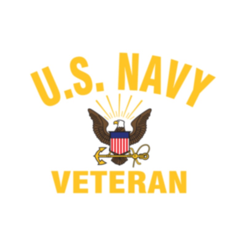 US Navy Veteran Logo Heat Transfers Sticker Yellow One Size