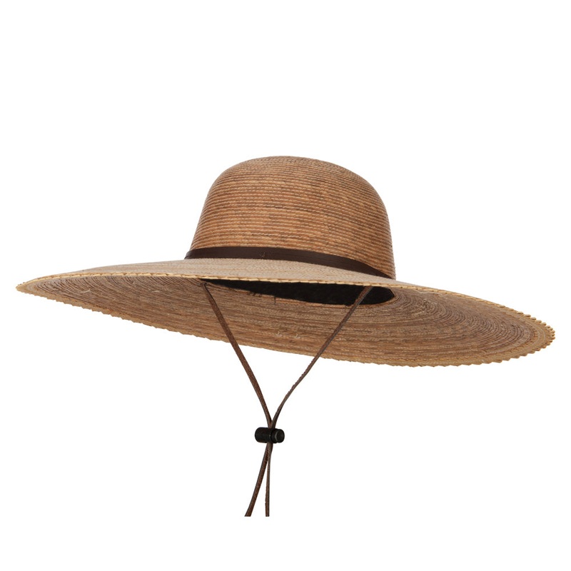 Women’s Palm Straw Extra Wide Brim Sun Hat Dark Palm One Size