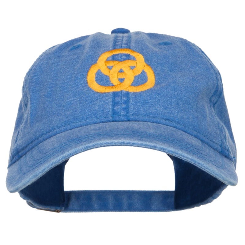 3 Rings Connected Embroidered Cap Royal One Size