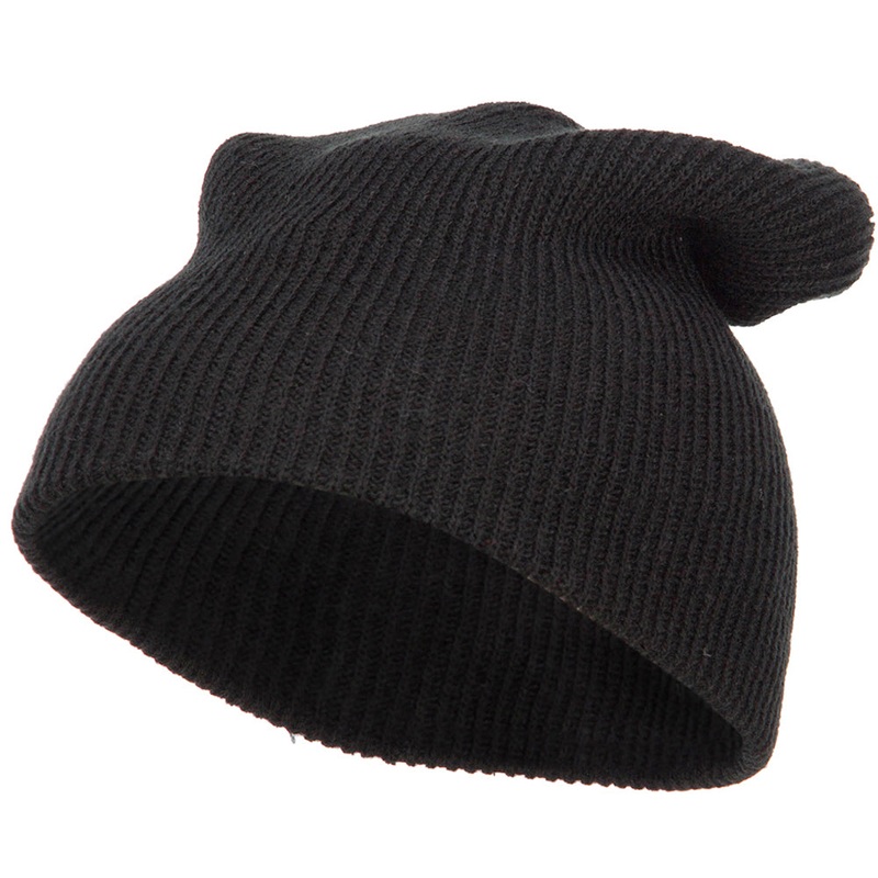 Acrylic Slouchy Beanie Black One Size