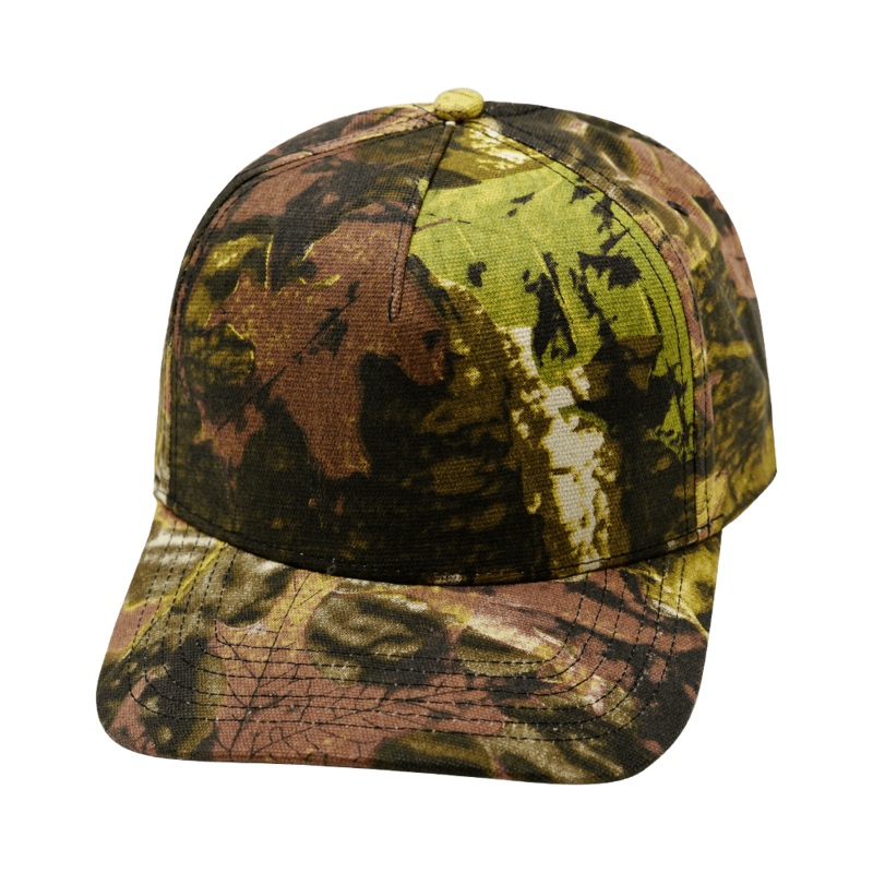 Blank – 5 Panel – Structured – Tan Tree Camo (Unisex) – Fabric Back