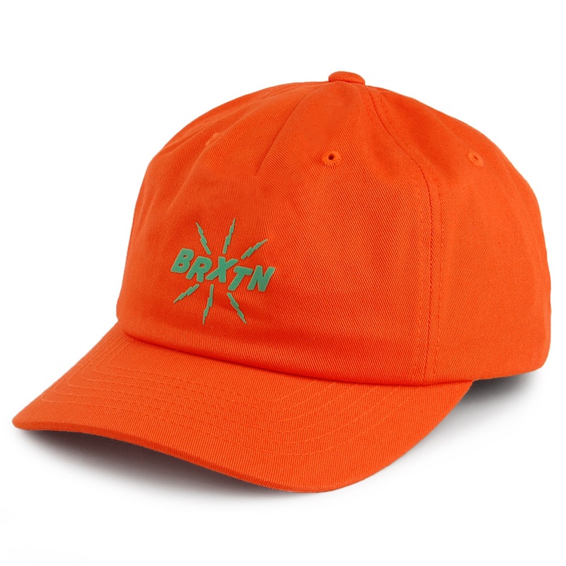 Brixton Hats Zap MP Snapback Cap – Orange Adjustable