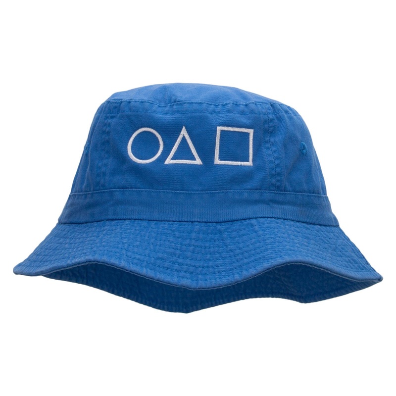 Circle Triangle Square Symbol Embroidered Bucket Hat Periwinkle One Size