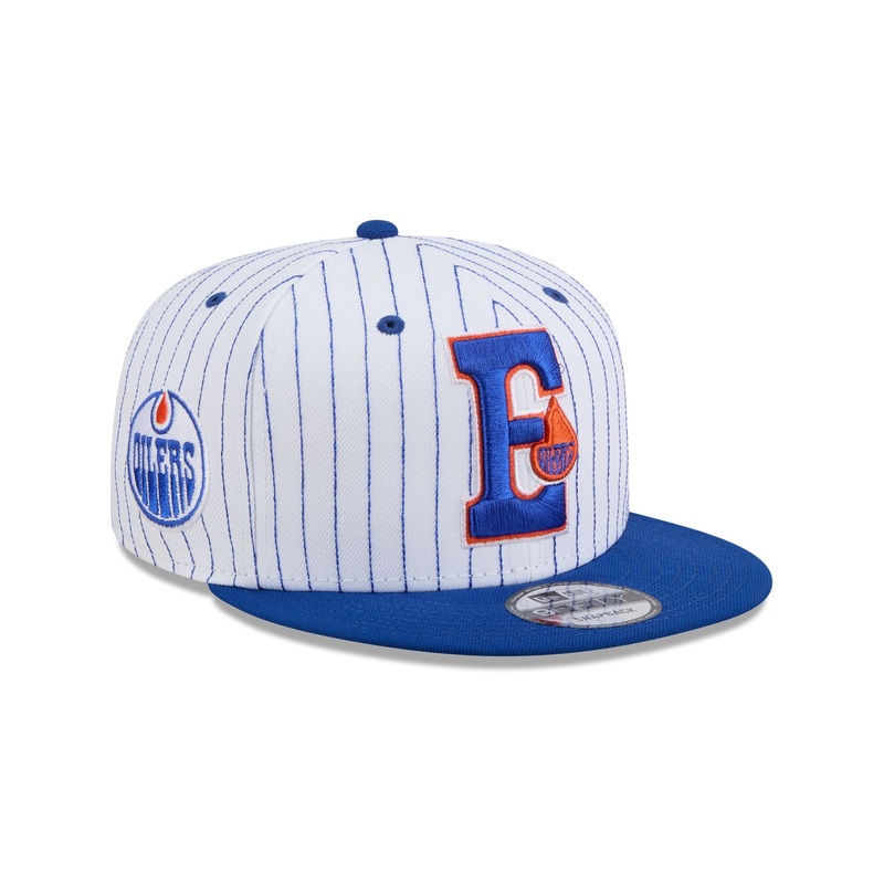 Edmonton Oilers Deceptor Pinstripe 9FIFTY Snapback Hat One Size