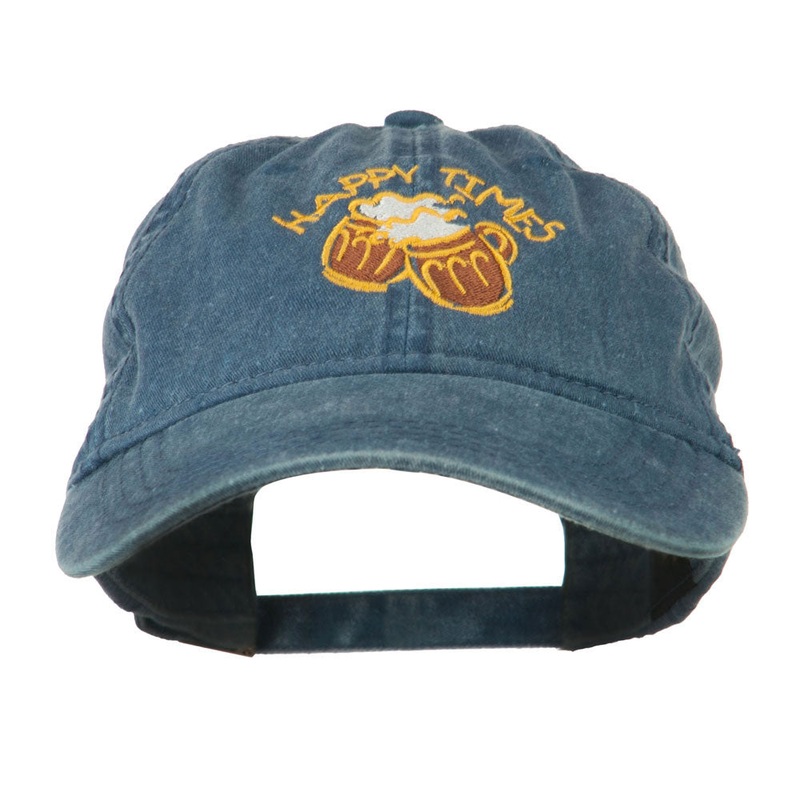 Good Times Beer Image Embroidered Washed Cap Navy One Size