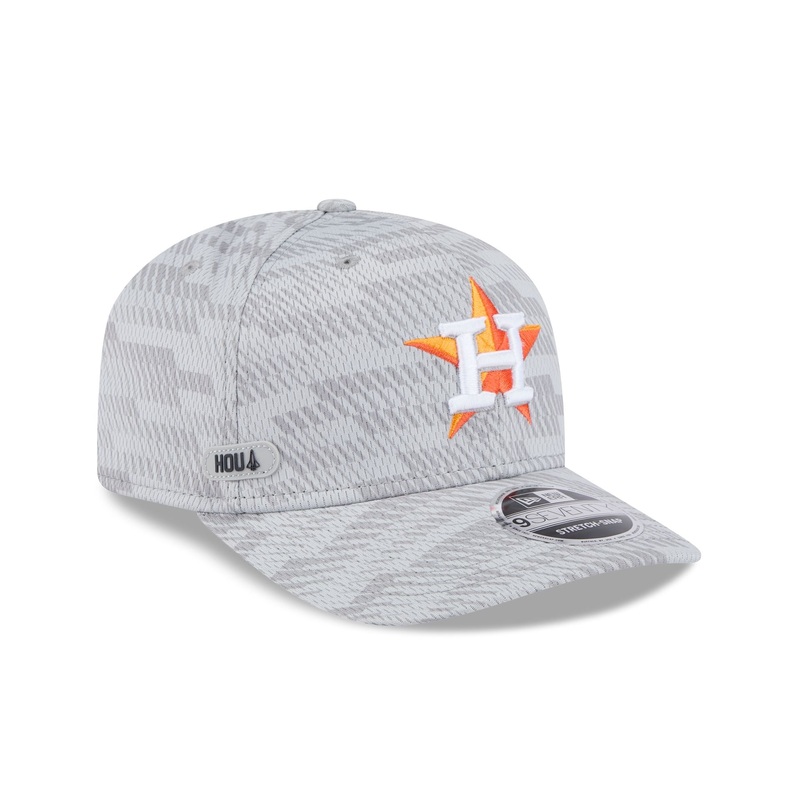 Houston Astros 2025 Clubhouse Gray 9SEVENTY Stretch-Snap Hat One Size