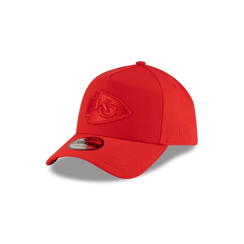 Kansas City Chiefs Front Door Red 9FORTY A-Frame Snapback Hat One Size