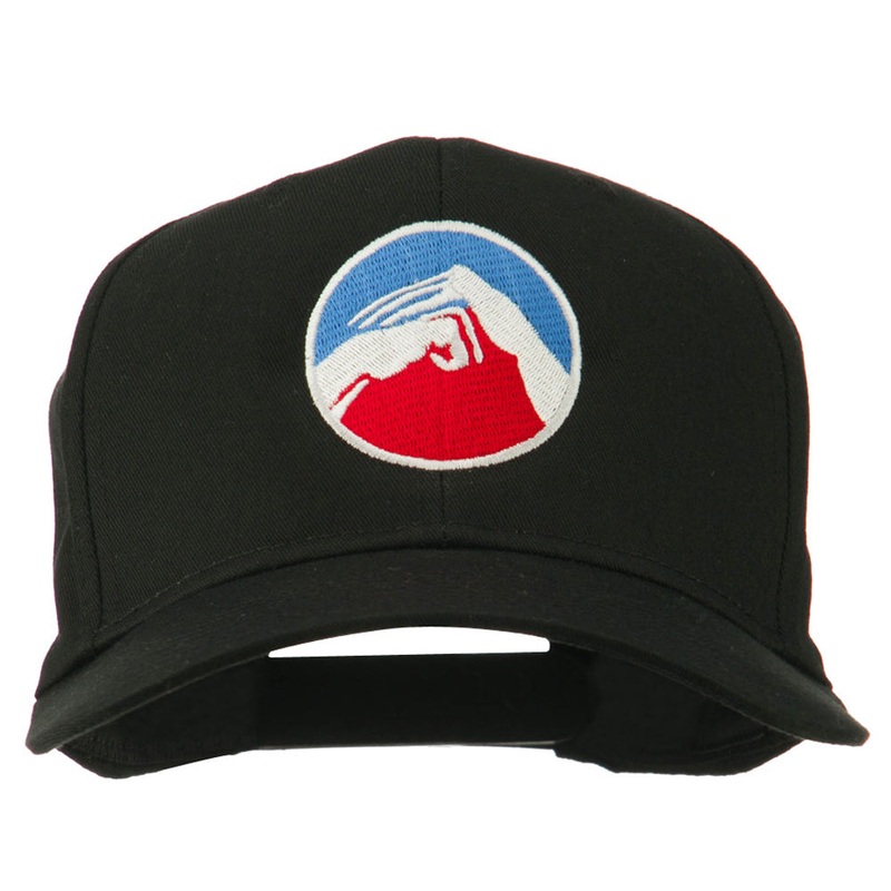 Kung Fu Logo Embroidered Cotton Twill Cap Black One Size