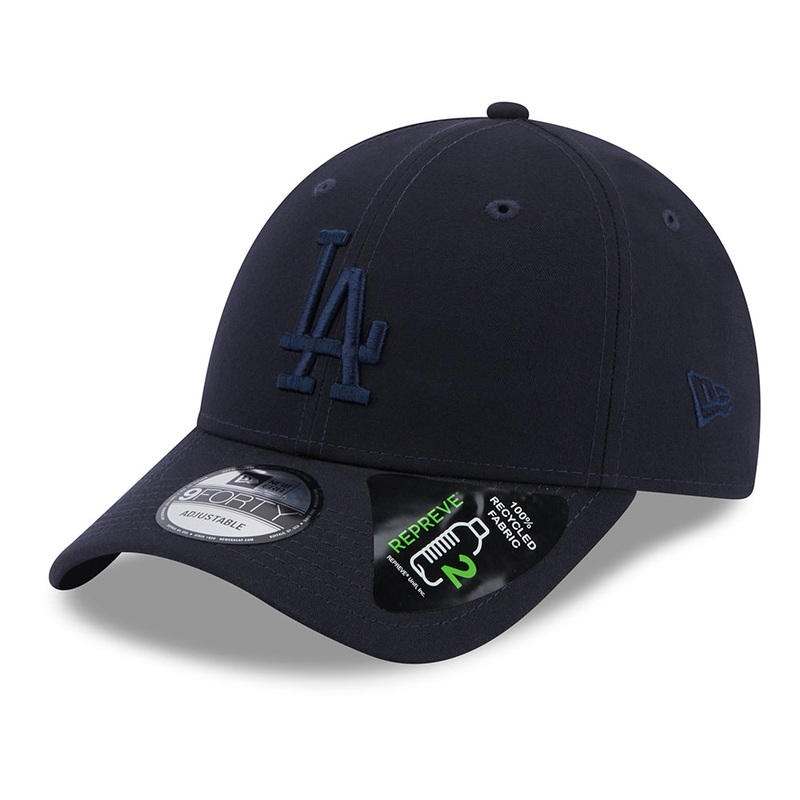 New Era 9FORTY L.A. Dodgers Baseball Cap MLB Repreve – Navy On Navy Adjustable