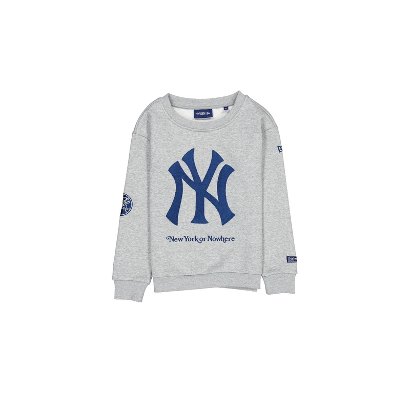 New York or Nowhere x New York Yankees Gray Youth Crewneck S
