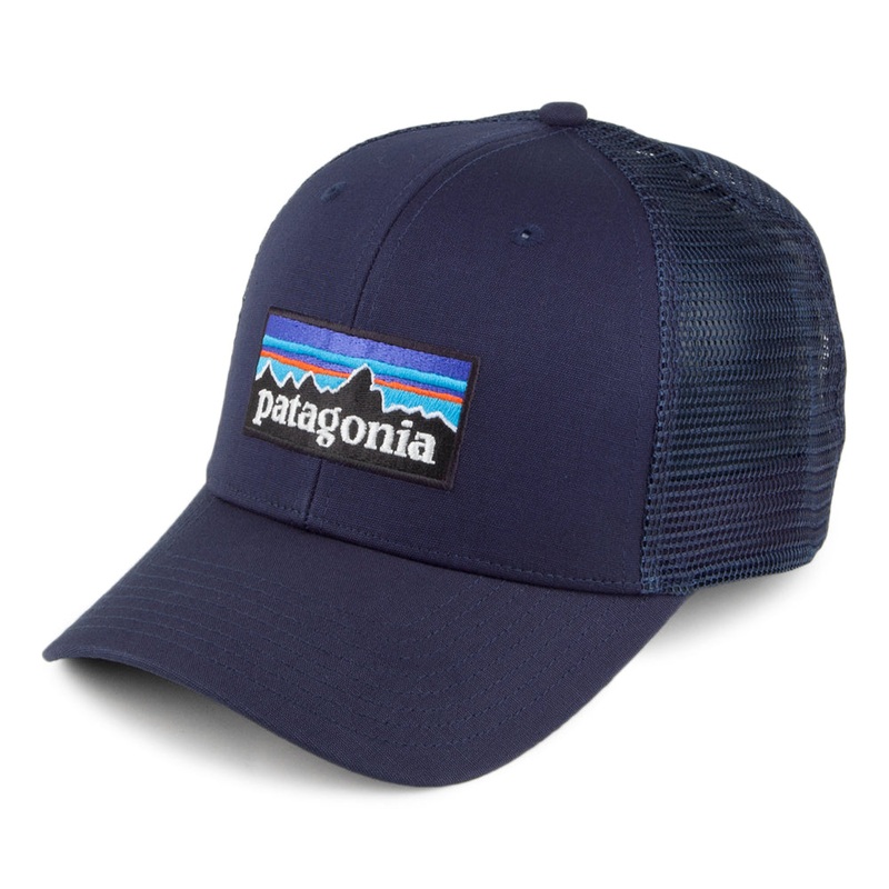 Patagonia Hats P-6 Logo Organic Cotton Trucker Cap – Navy Blue Adjustable