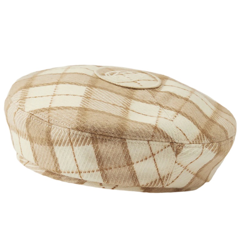 Pearson Beret Cream Check 1SFM