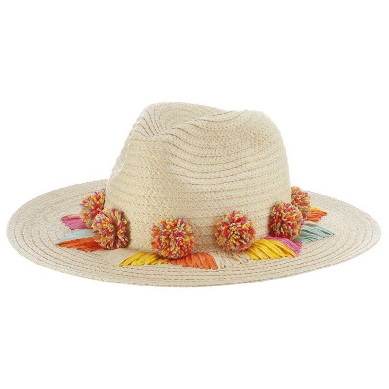 Pom Pom Summer Safari Hat – Brooklyn Hat Co Natural M (57 cm)