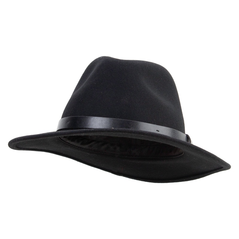 Women’s Fabric Fedora Hat Black One Size