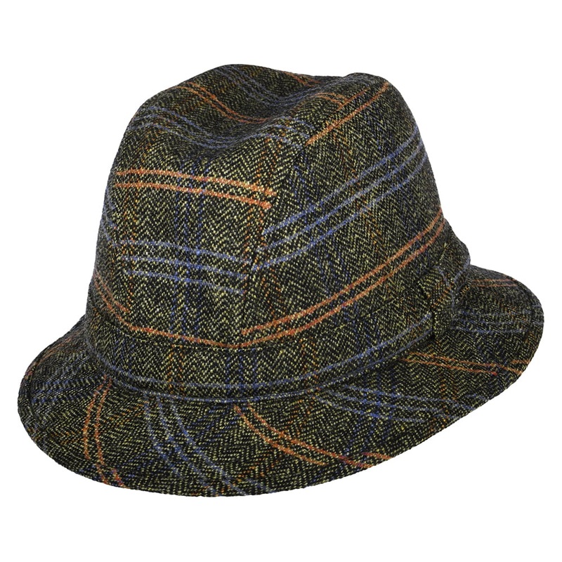 City Sport Herringbone Rollable Trilby Hat – Tan-Black-Multi 55