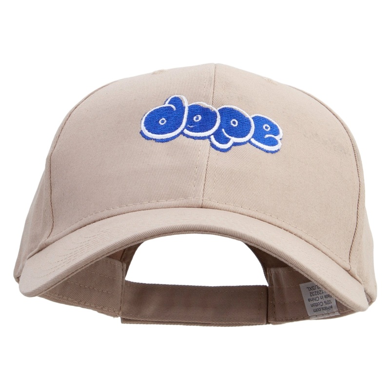 Dope Design Embroidered Big Size High Profile Twill Cap Khaki XL-3XL