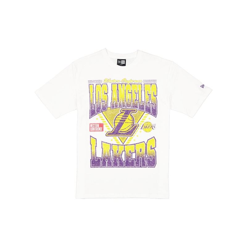 Los Angeles Lakers Sport Classics Washed Optic White T-Shirt S