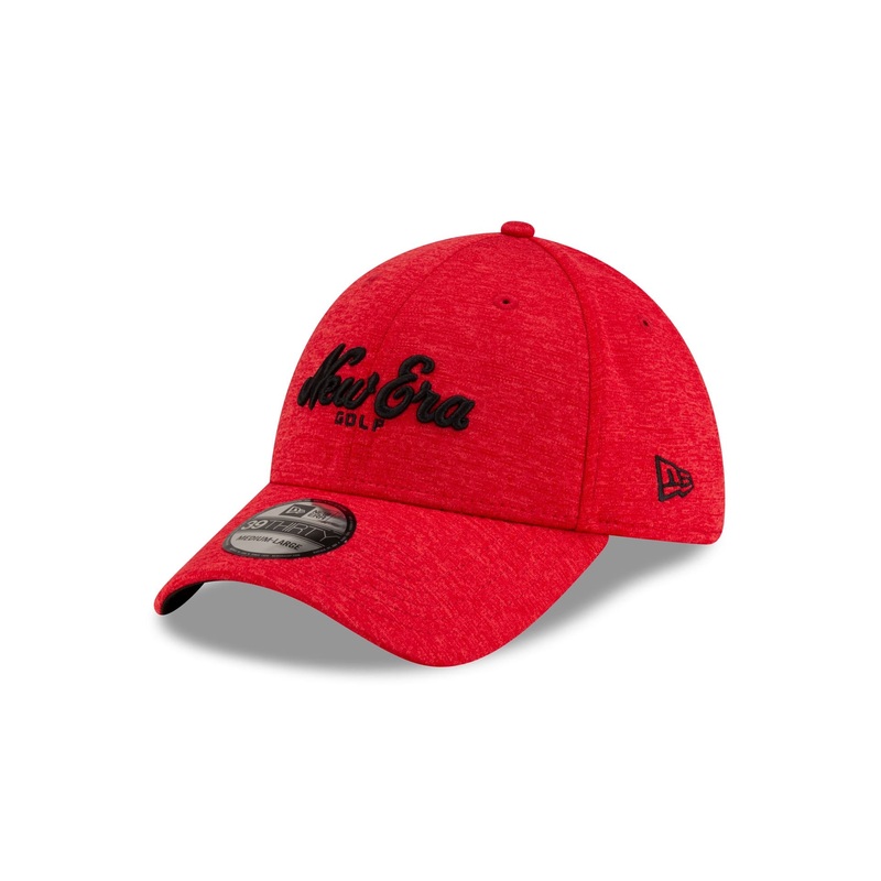 New Era Golf Script Red 39THIRTY Stretch Fit Hat S/M