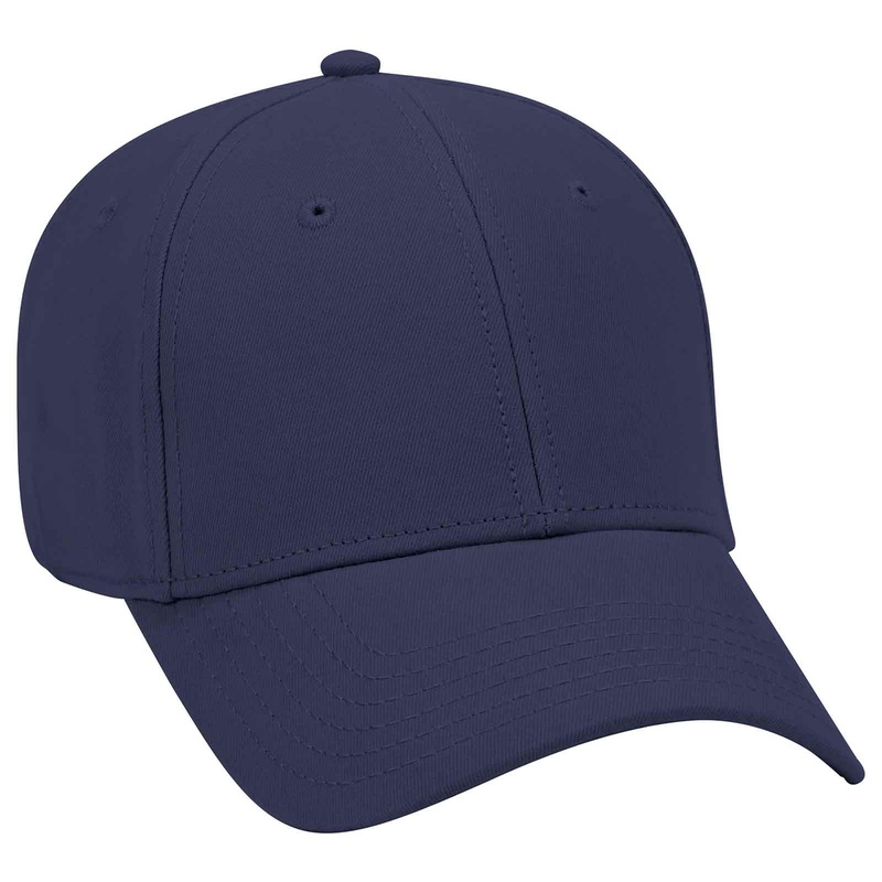 Otto 6 Panel Low Profile Baseball Cap, Brushed Cotton Twill Hat – 19-860 Navy