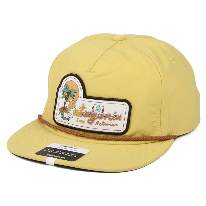 Patagonia Hats Waterfarer Recycled Nylon Water Repellent Strapback Cap – Yellow Adjustable