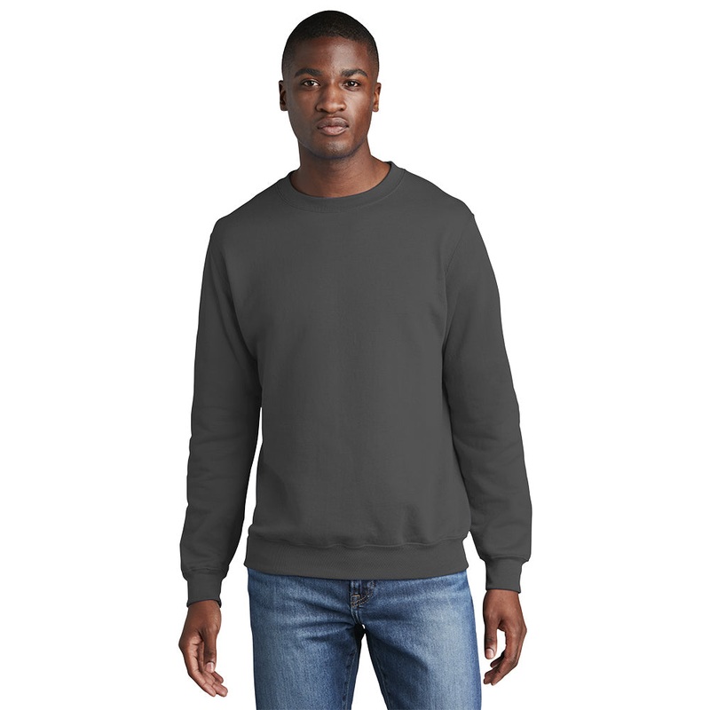 Port & Company PC78 Core Fleece Crewneck Sweatshirt – Charcoal Charcoal S