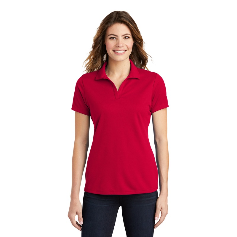 Sport-Tek LST640 Ladies PosiCharge RacerMesh Polo – Deep Red Deep Red XS