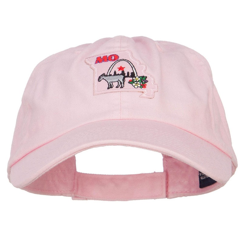 USA State Missouri Patched Low Profile Cap Pink One Size