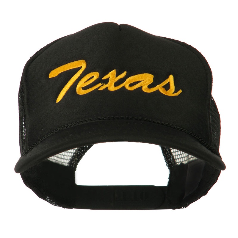 Youth Mid States Texas Embroidered Foam Mesh Cap Black One Size