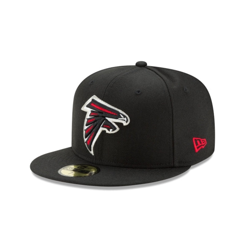 Atlanta Falcons Black 59FIFTY Fitted Hat 6 7/8