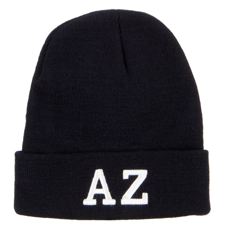 AZ Arizona State Embroidered Long Beanie Black One Size