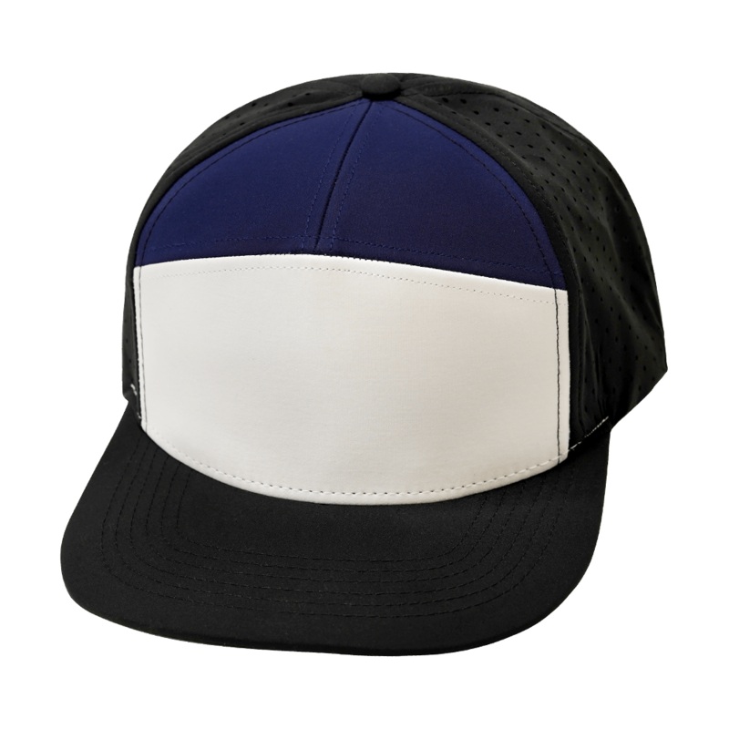Blank – 7 Panel – Black / White / Navy (Unisex) – Laser Mesh