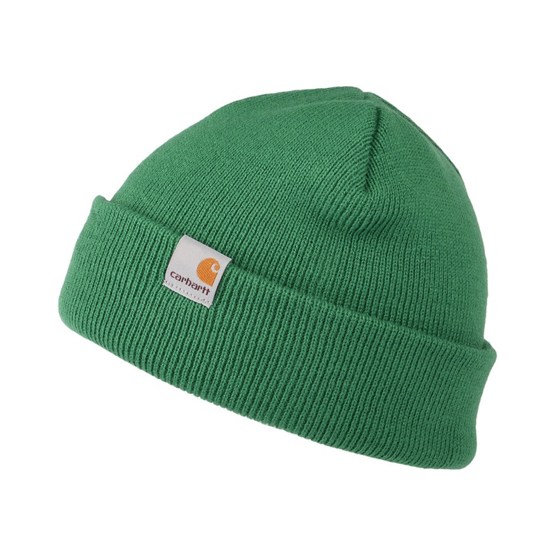 Carhartt WIP Hats Stratus Short Watch Beanie Hat – Green 1-Size